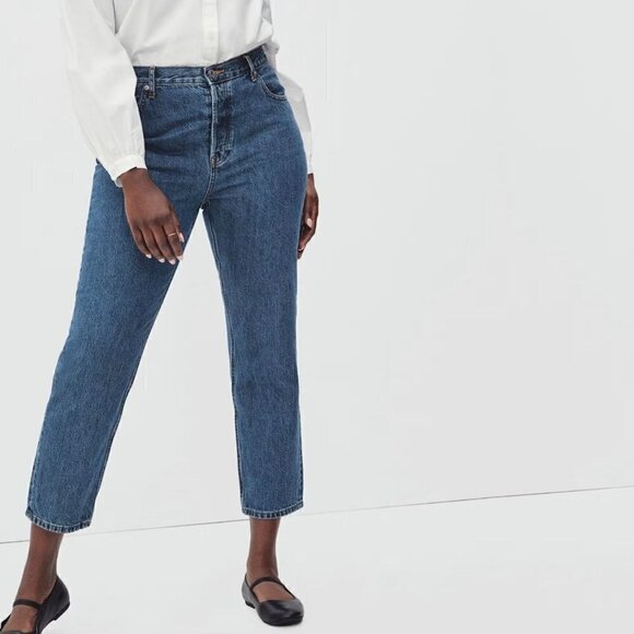 NWT Everlane The 90's Cheeky Straight Jean in Medium Blue - Size 26 - Picture 1 of 11